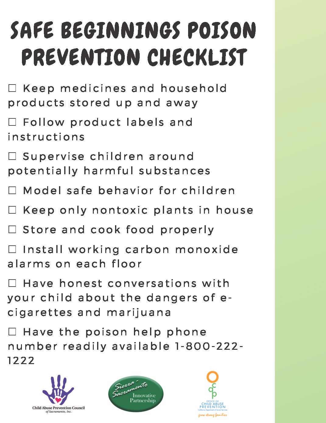The Child Abuse Prevention Center - Poison Prevention